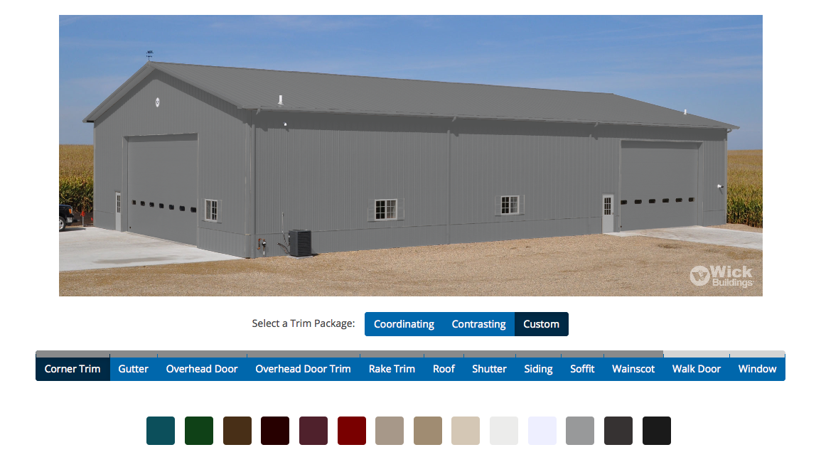 Select your own colors for your building with the building colorizer.